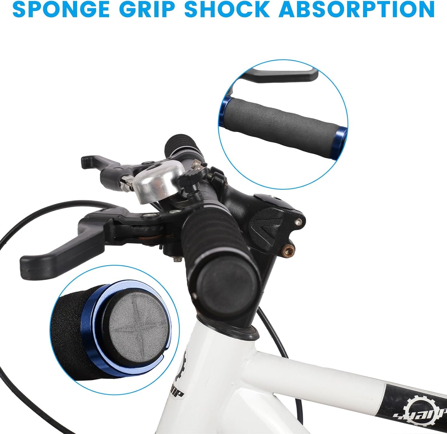 Agarres para manillar de bicicleta, suaves, cómodos, antideslizantes, varios colores, doble bloqueo para MTB, BMX