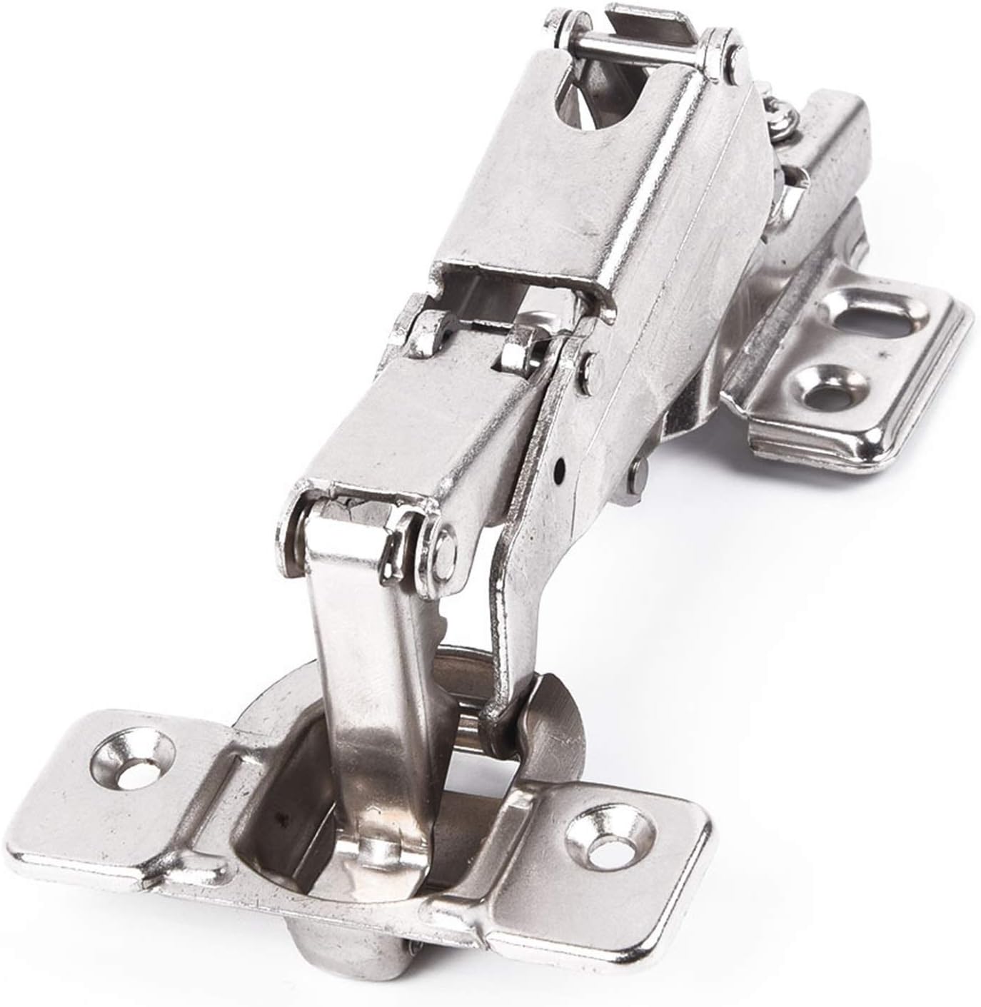 Bisagras Bisagra de puerta Armario de cocina de 165 grados con tornillo de esquina plegada Hardware de gabinete de ángulo grueso Bisagra de resorte