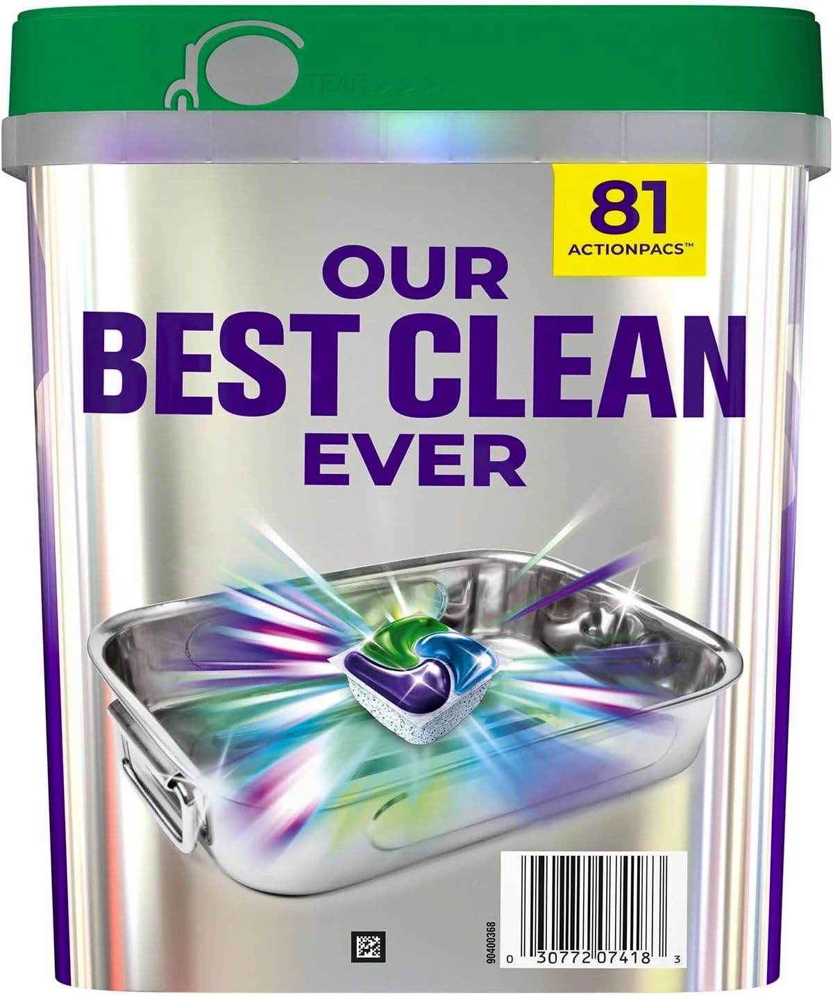 Cascade Platinum Plus ActionPacs Cápsulas de detergente para lavavajillas, aroma fresco (81 unidades)