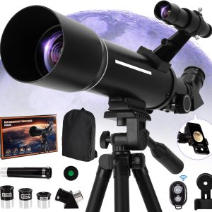 Telescopio, telescopios para adultos Astronomía, 2.756 in Apertura 15.748 in Telescopio refractor para principiantes de astronomía, trípode y Telescopio, telescopios para adultos Astronomía, 2.756 in Apertura 15.748 in Telescopio refractor para principiantes de astronomía, trípode y