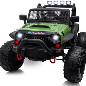 Juguete de paseo de 12 V 4WD para niños grandes, camión de 2 plazas para niños con control remoto, Bluetooth, verde militar Juguete de paseo de 12 V 4WD para niños grandes, camión de 2 plazas para niños con control remoto, Bluetooth, verde militar