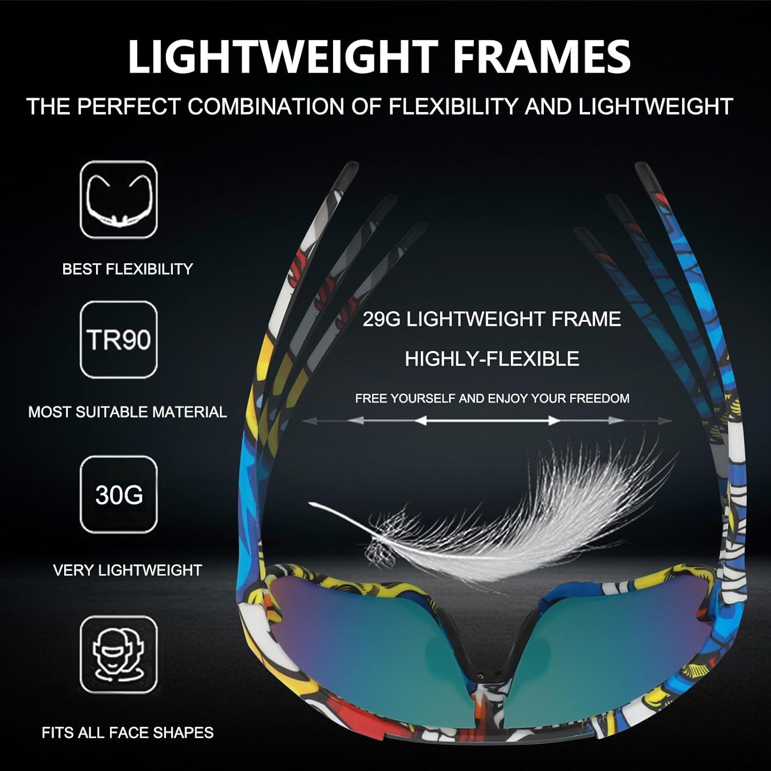Gafas de sol deportivas de ciclismo para hombres y mujeres con 1 o 3 lentes intercambiables, gafas de béisbol