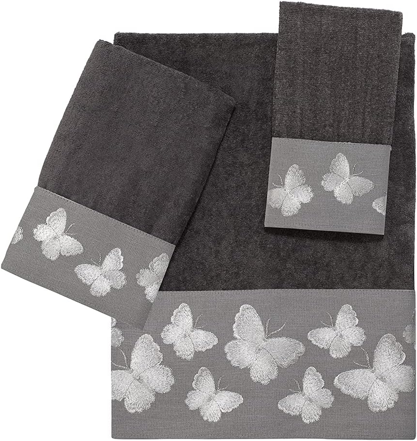 Avanti Linens – Toalla de baño, toalla de algodón suave y absorbente (colección Yara, granito)
