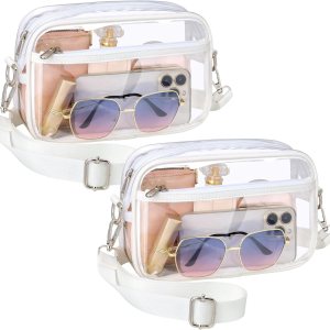 PACKISM Monederos transparentes para mujer, bolsa transparente para estadios, bolsa cruzada aprobada para conciertos para el día del juego, eventos, PACKISM Monederos transparentes para mujer, bolsa transparente para estadios, bolsa cruzada aprobada para conciertos para el día del juego, eventos,