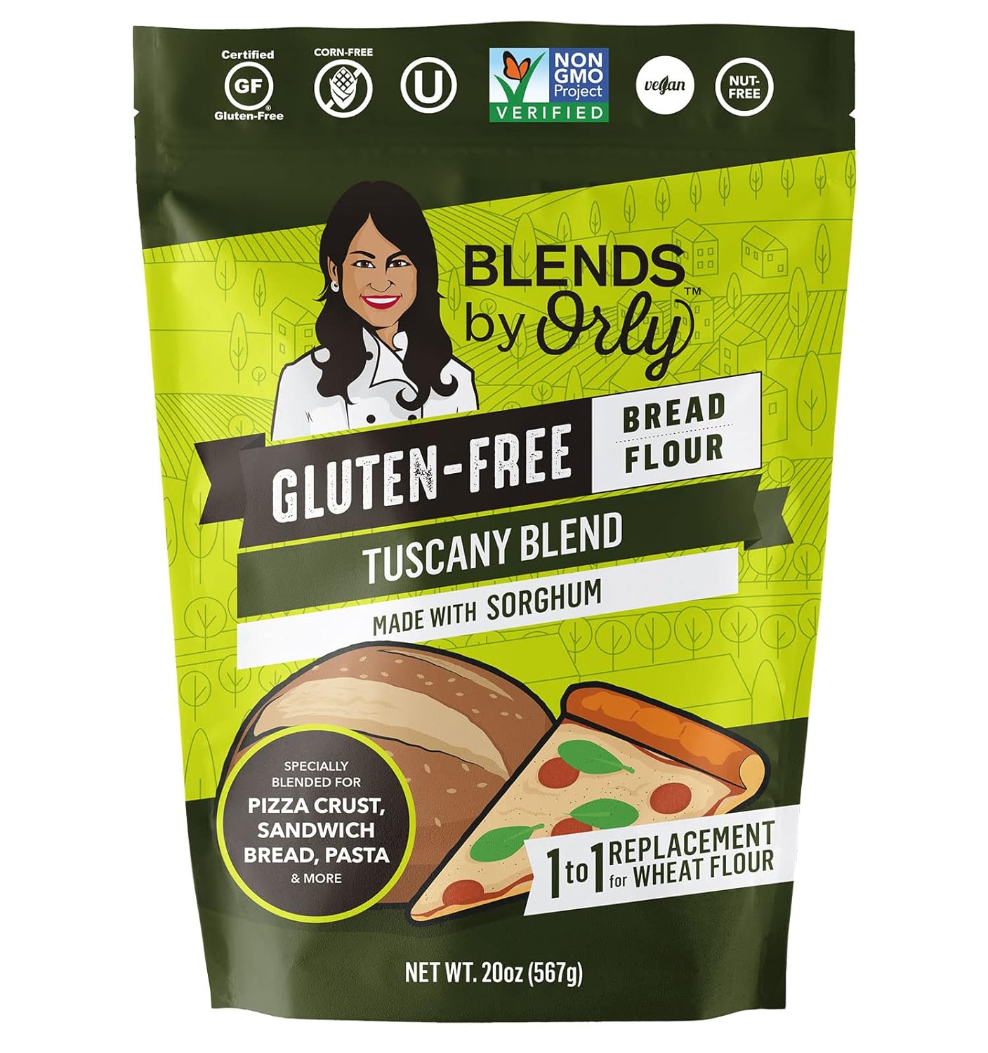 Blends by Orly Mezcla prémium de harina de pan sin gluten, 60 onzas (paquete de 3)