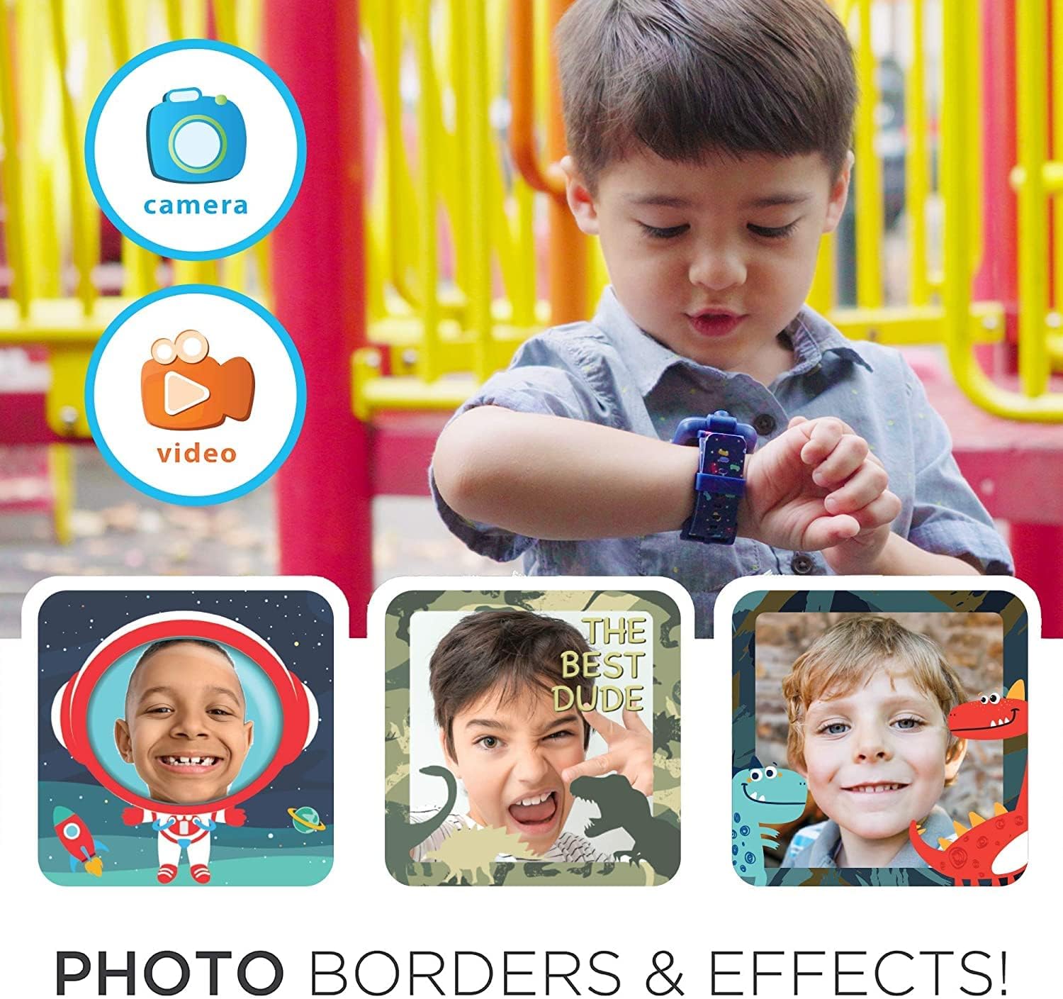 Playzoom Juego de reloj inteligente y auriculares para niños, cámara de video, selfies, aprendizaje STEM, juegos divertidos educativos, reproductor