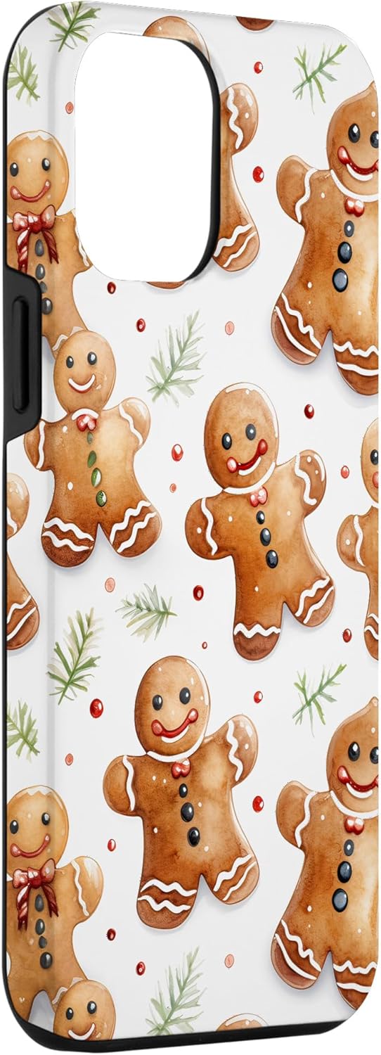 iPhone 13 Pro Max Christmas Gingerbread Man Patrón Para Niñas Lindo Estuche De Navidad Para Hornear