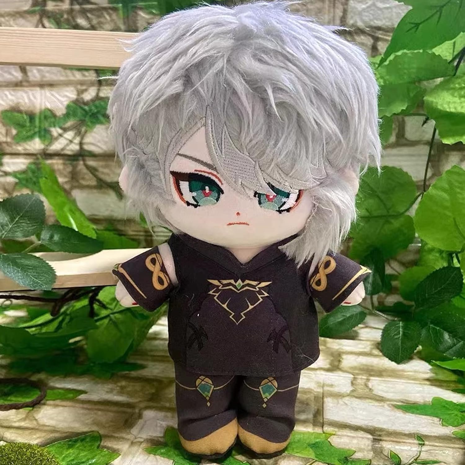 CALEMBOU Figura de peluche de anime de Al Haitham, muñeca de vestir de 8 pulgadas, decoración de peluche suave y colección de regalo para fanáticos