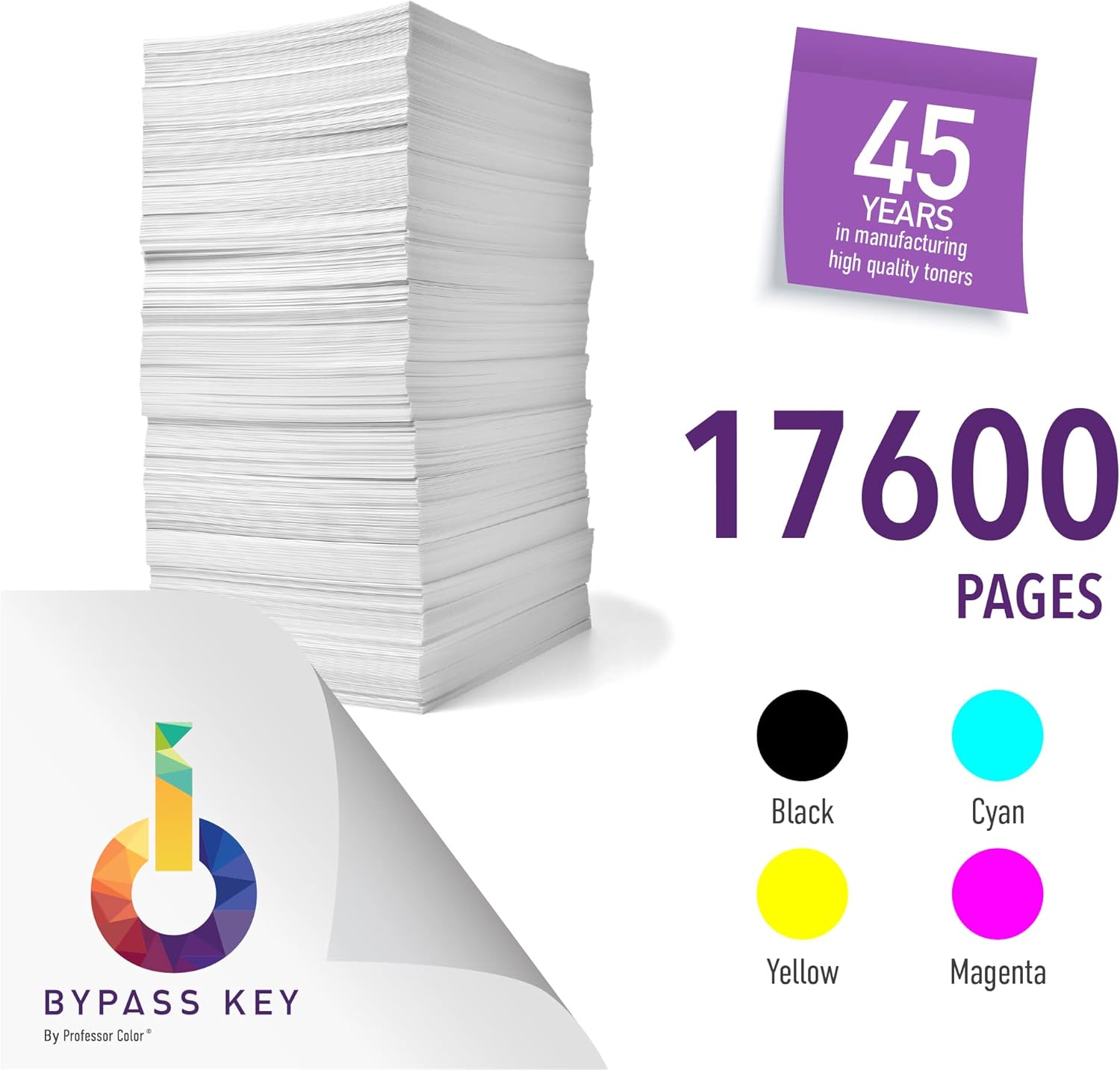 ColorQube 8570 o ColorQube 8580 Tinta reemplaza a 108R00926 108R00927 108R00928 108R00929 (8 tintas OEM reempaquetadas), el paquete incluye llave de