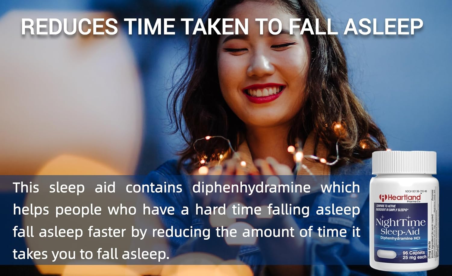 Cápsulas para dormir de difenhidramina HCI de 25 mg  Pastillas para dormir para adultos extra fuertes  Ayuda para dormir difenhidramina  Ayudas