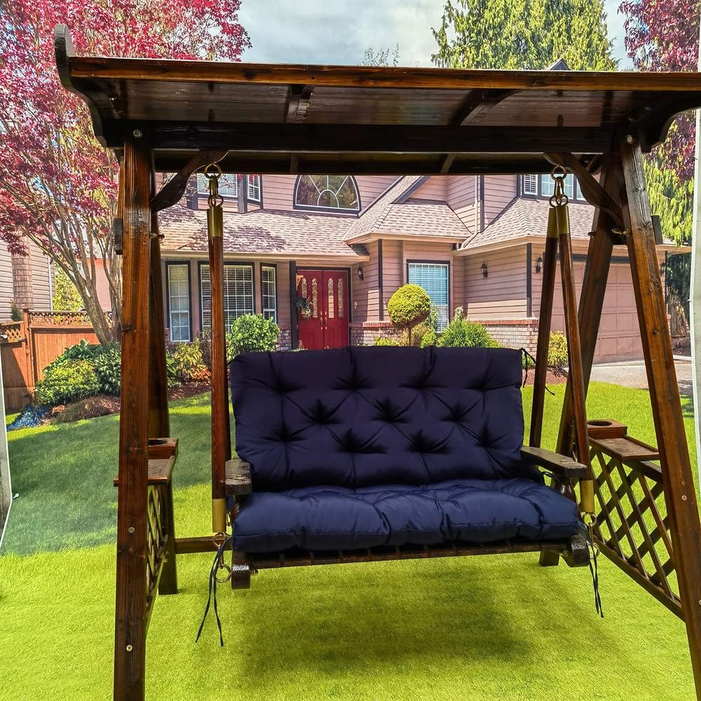 Cojines de banco de 47 x 40 pulgadas, cojines de repuesto para asiento de 2 a 3 plazas, impermeables, de 5 pulgadas, cojines de sofá biplaza para
