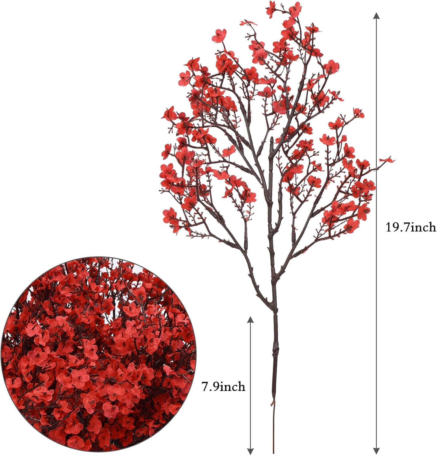 CEWOR 10 paquetes de flores falsas para decoración de otoño, imitación de aliento de bebé, flores artificiales de seda de gypsophila, ramos florales