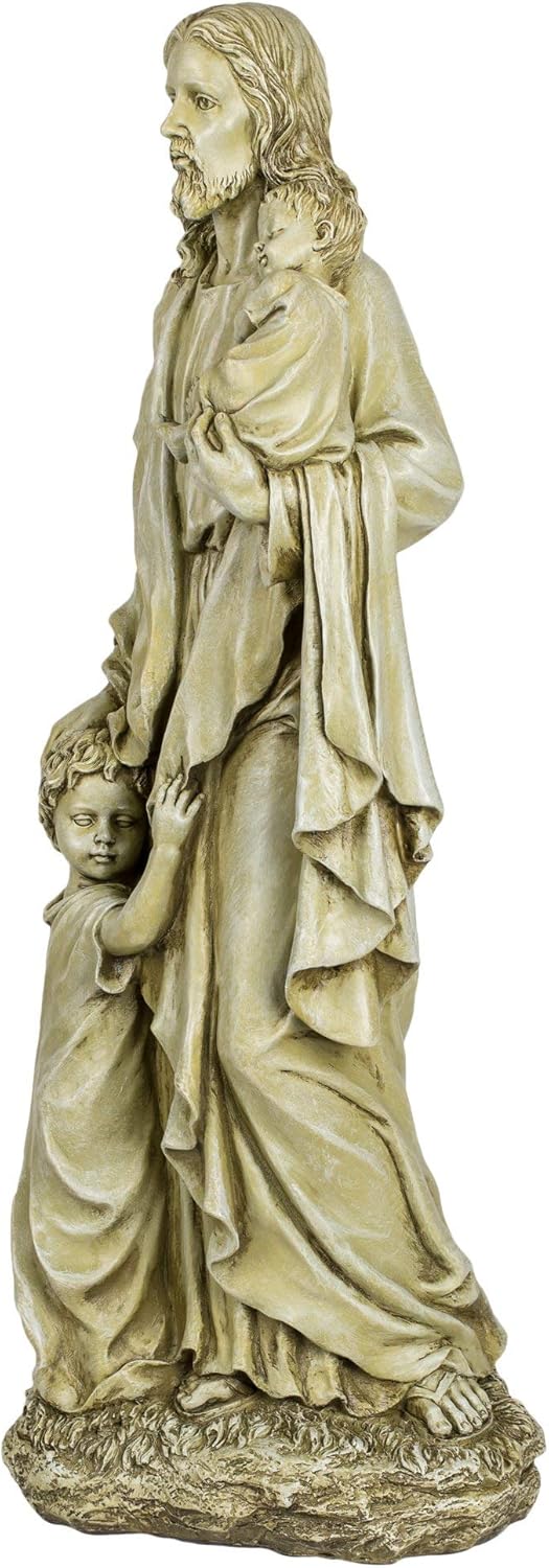 Joseph’s Studio by Roman Inc., Jardín de Jesús con los niños, colección de jardín, estatua religiosa, Sagrada familia, Memorial, ángel, santo