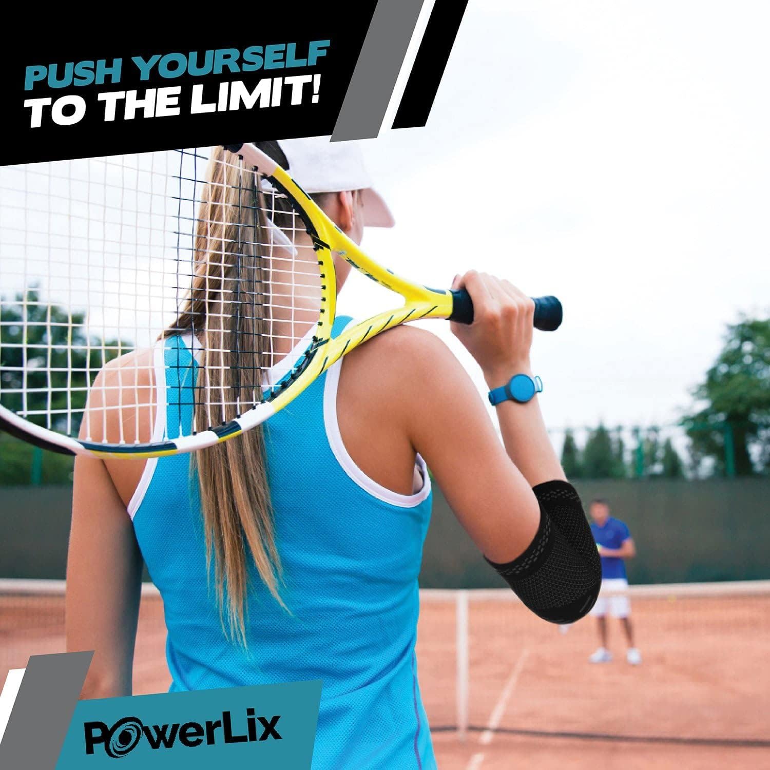 POWERLIX – Codera ortopédica de compresión (par) – Codera para codo de tenista, bursitis de codo de golfista y esguinces para aliviar el dolor de