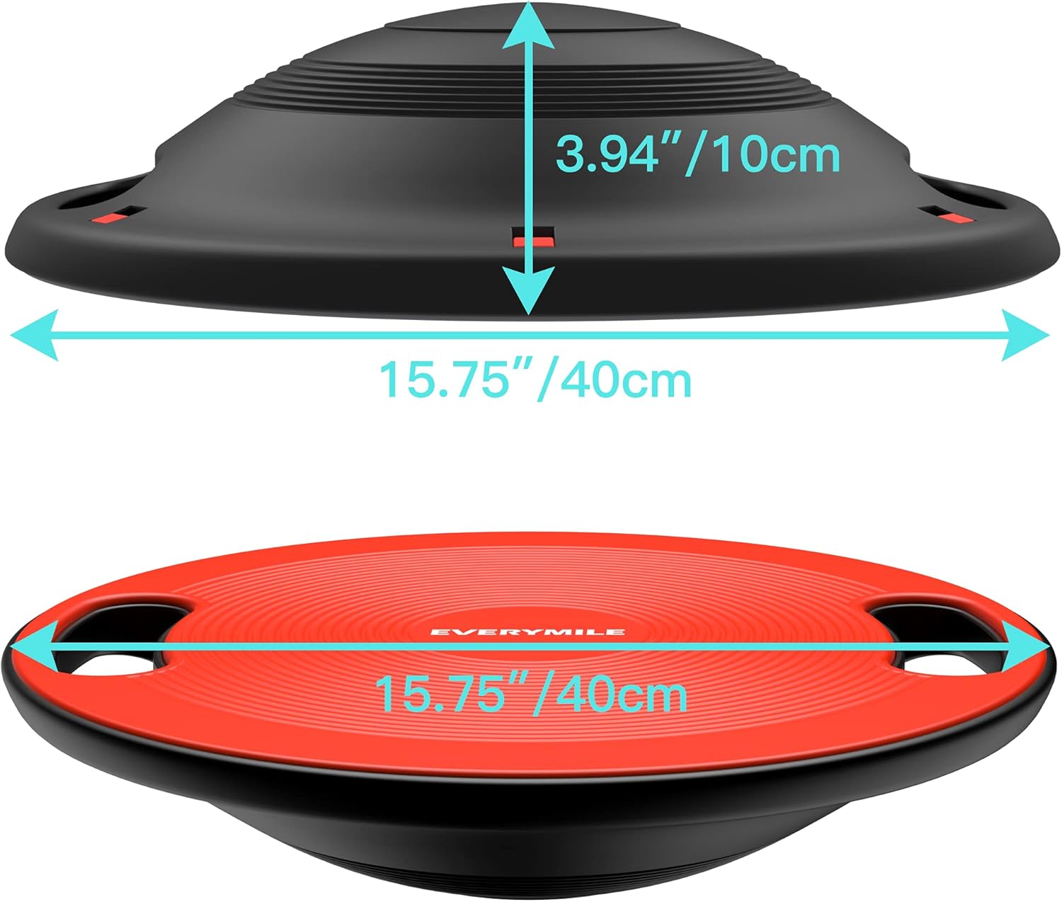 EVERYMILE Wobble Balance Board, Exercise Balance Stability Trainer Portable Balance Board with Handle for Workout Core Trainer Physical Therapy &
