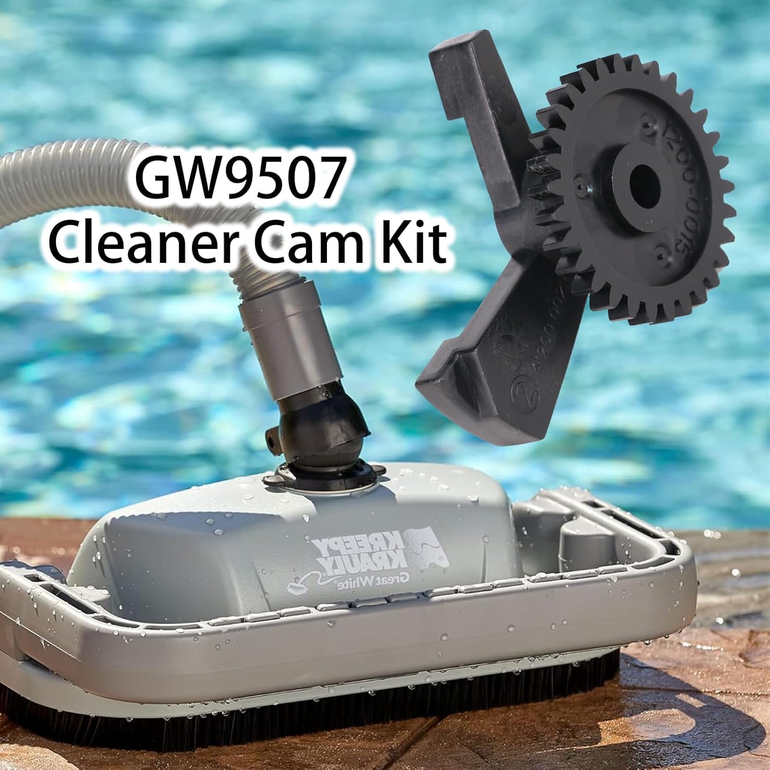 Paquete de 2 kits de leva GW9507 de repuesto y 6 piezas GW9504 Kit de tornillos para limpiador de piscinas enterradas GW9500