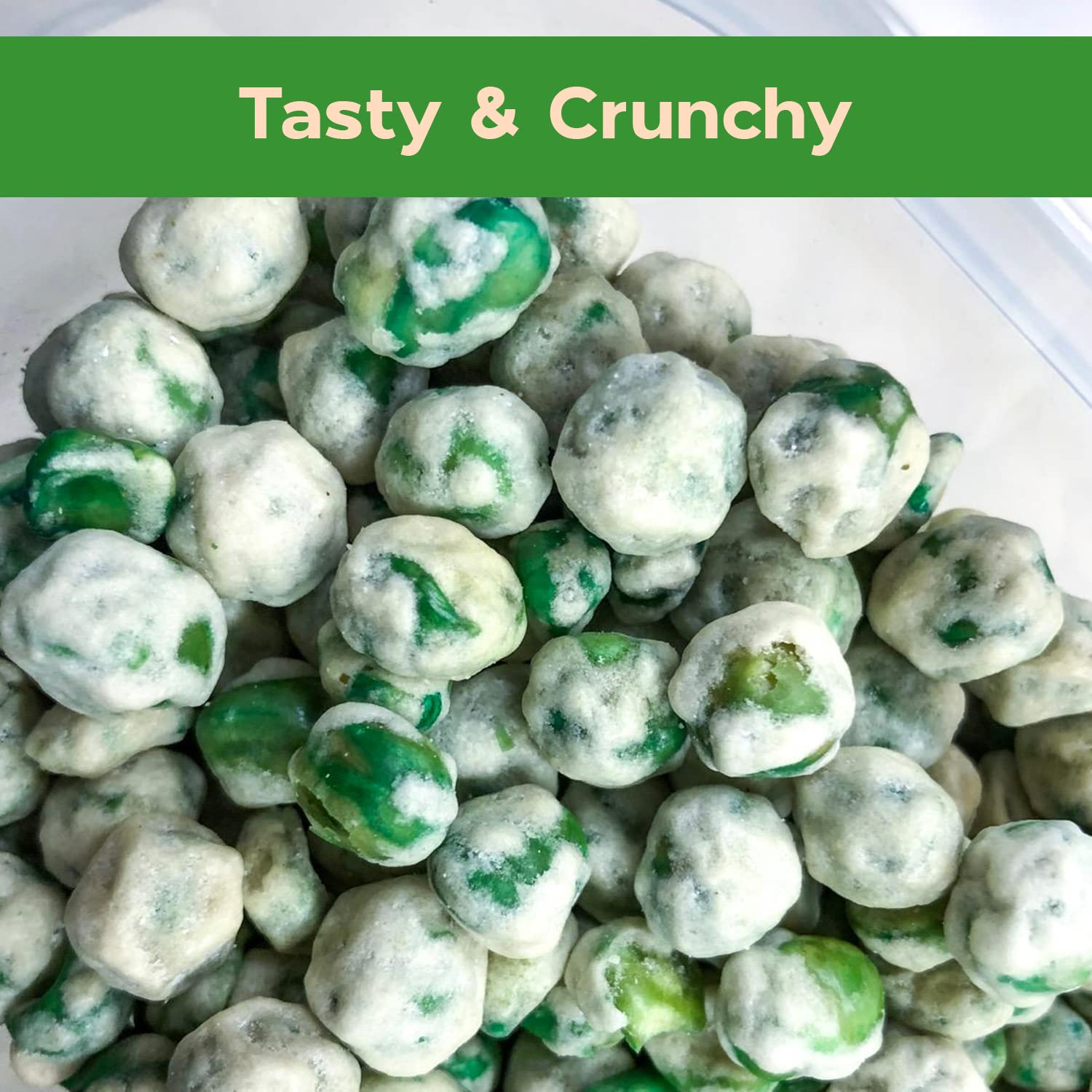 Sincerely Nuts Guisantes Wasabi (3 libras)  Ideal para ensaladas o una fuente de proteína alimentada por plantas. Añade a la mezcla de frutos secos,