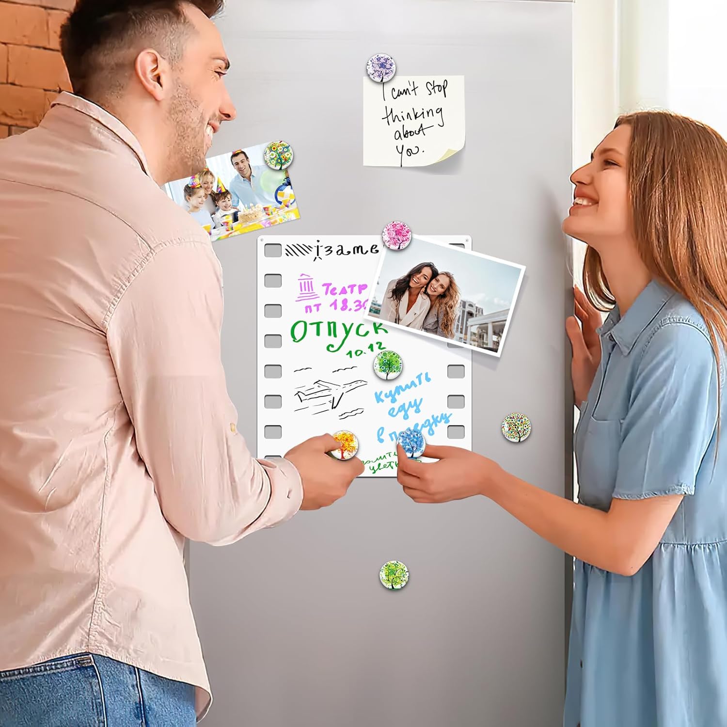 MORCART 16PCS Refrigerator Magnets, Cute Tree Fridge Magnets of Life Locker Whiteboard Decorative Magnetic Board Cabinets Classroom Office Cubicle