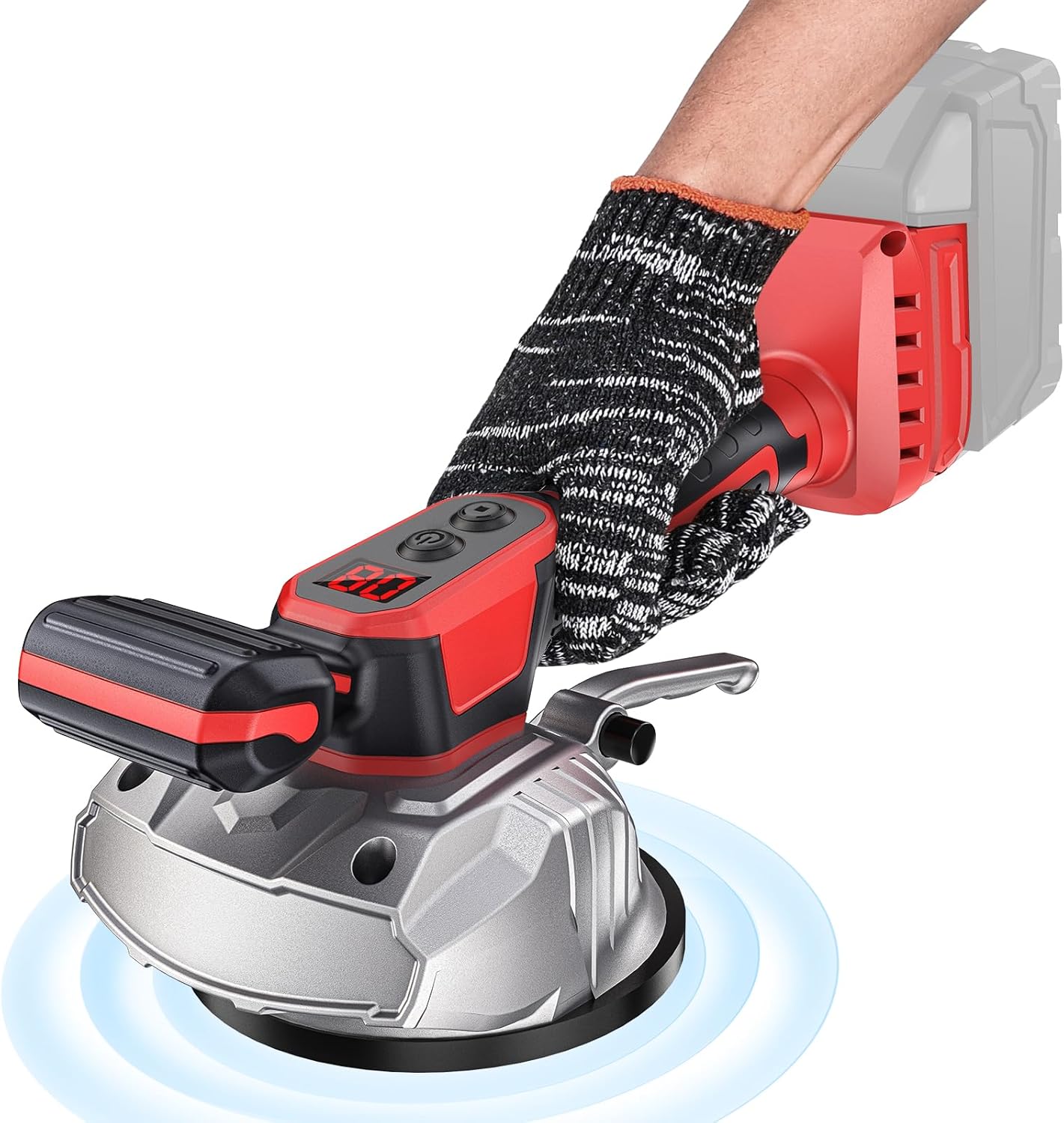 Máquina niveladora inalámbrica de vibración de azulejos, para batería Milwaukee de 18 V máxima, herramienta vibradora portátil Ecarke con 8