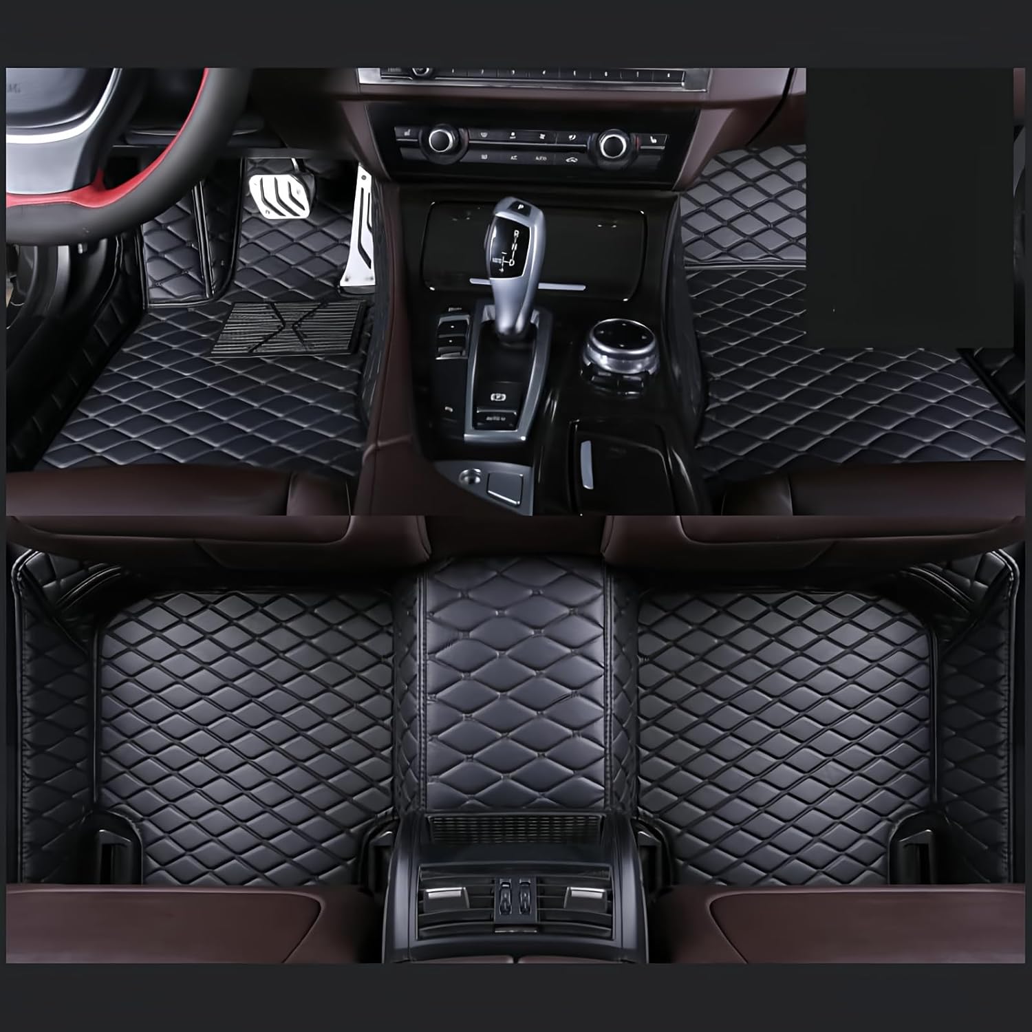 Alfombrillas de automóvil aptas para BMW 1, 2, 3, 4, 5, 6, 7 Series X1, X2, X3, X4, X5, X6, X7, Z4 para todo tipo de clima (color negro)