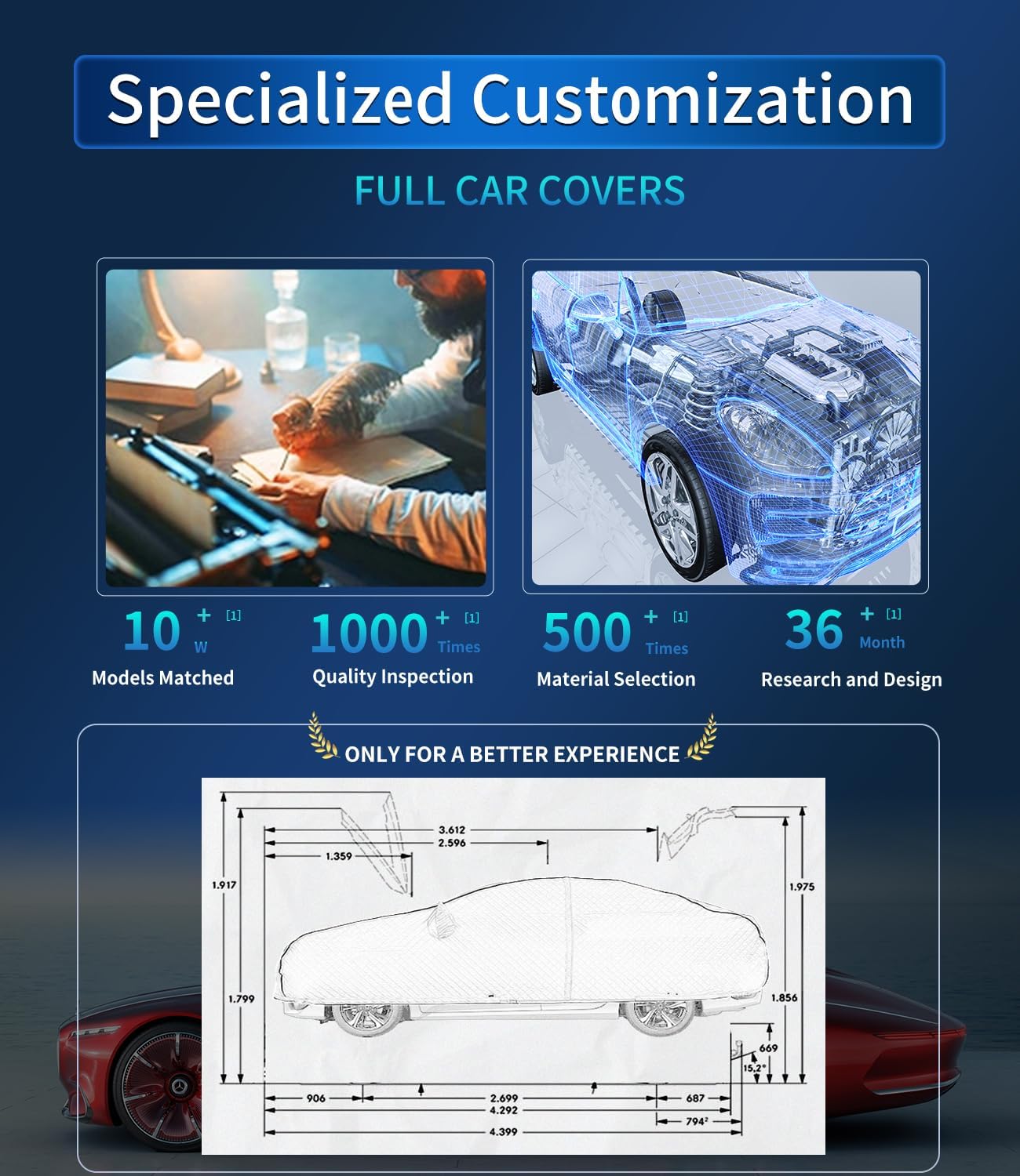 Ajuste personalizado para Volks-wagen – Funda de automóvil de 7 capas impermeable para todo tipo de clima, para exteriores, cubierta completa contra