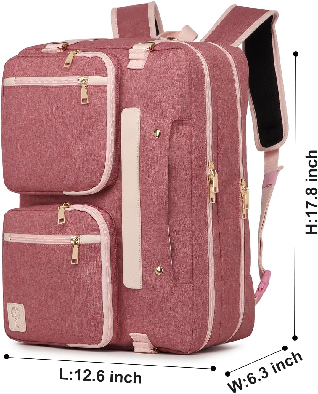 seyfocnia Mochila convertible 3 en 1 para laptop, mochila de mensajero, bolsa de mano, maletín, mochila para computadora