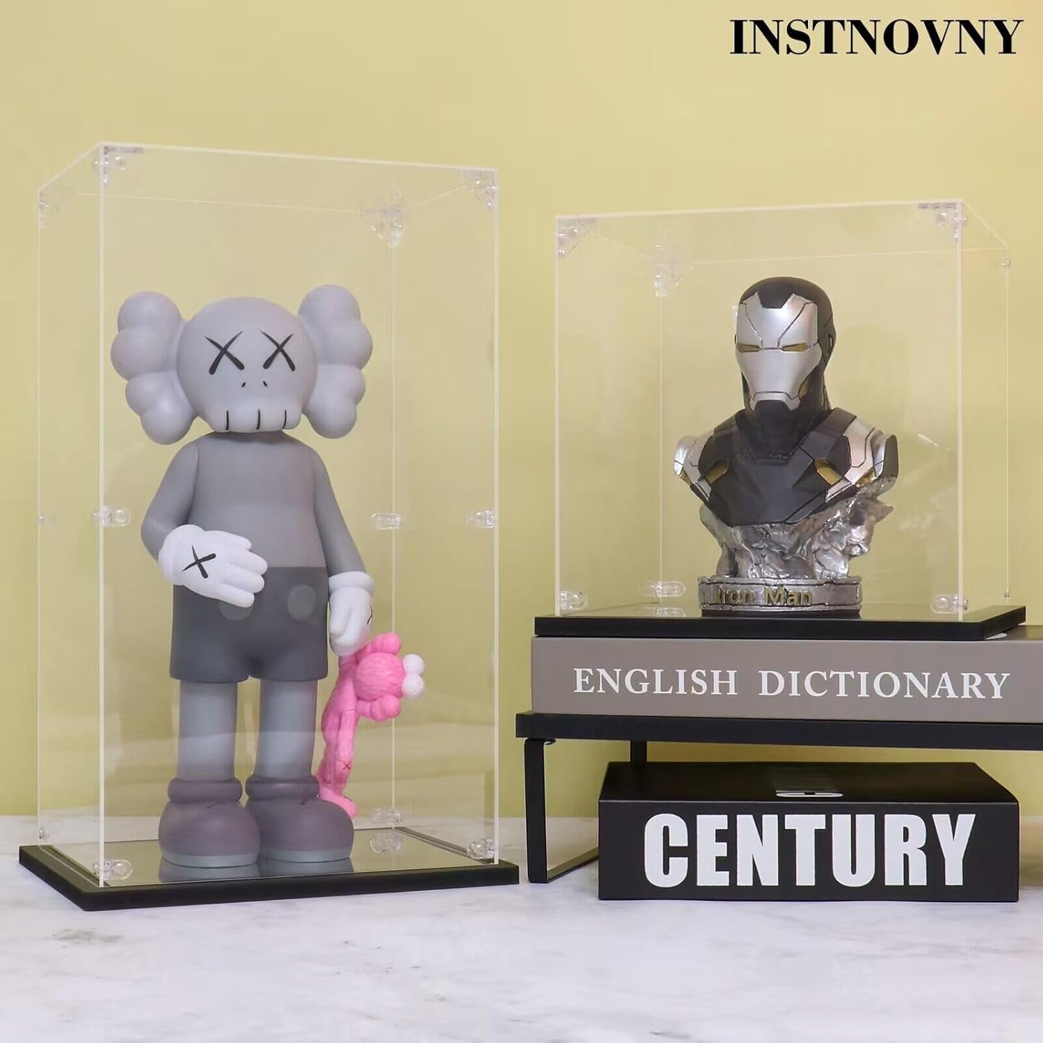 Instnovny Vitrina de acrílico para coleccionables, caja de exhibición de acrílico para Lego 43172, juguetes de construcción de castillos, estuche