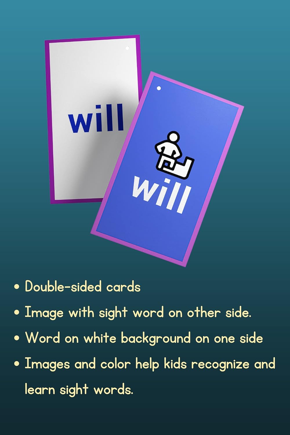 Fry Sight Words – Tarjetas flash de 51 a 100 años con imágenes para edades de 5 años en adelante para jardín de infantes y primer grado