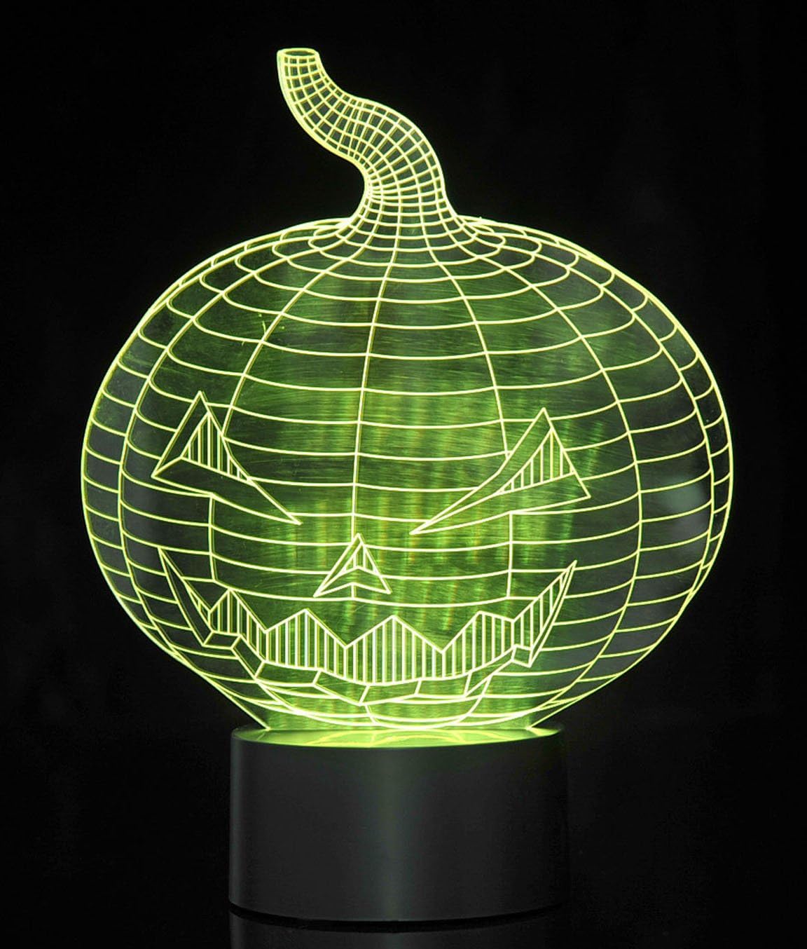 powertrc 3d led Ilusión óptica calabaza Jack-o ‘-lantern Luz Nocturna multicolores USB con suministro de corriente