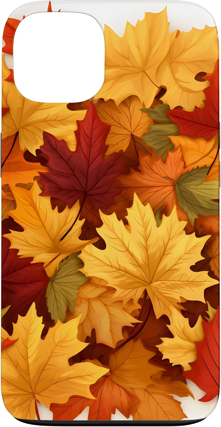 Funda para iPhone 13 Otoño Follaje Reunión de Hojas de Otoño