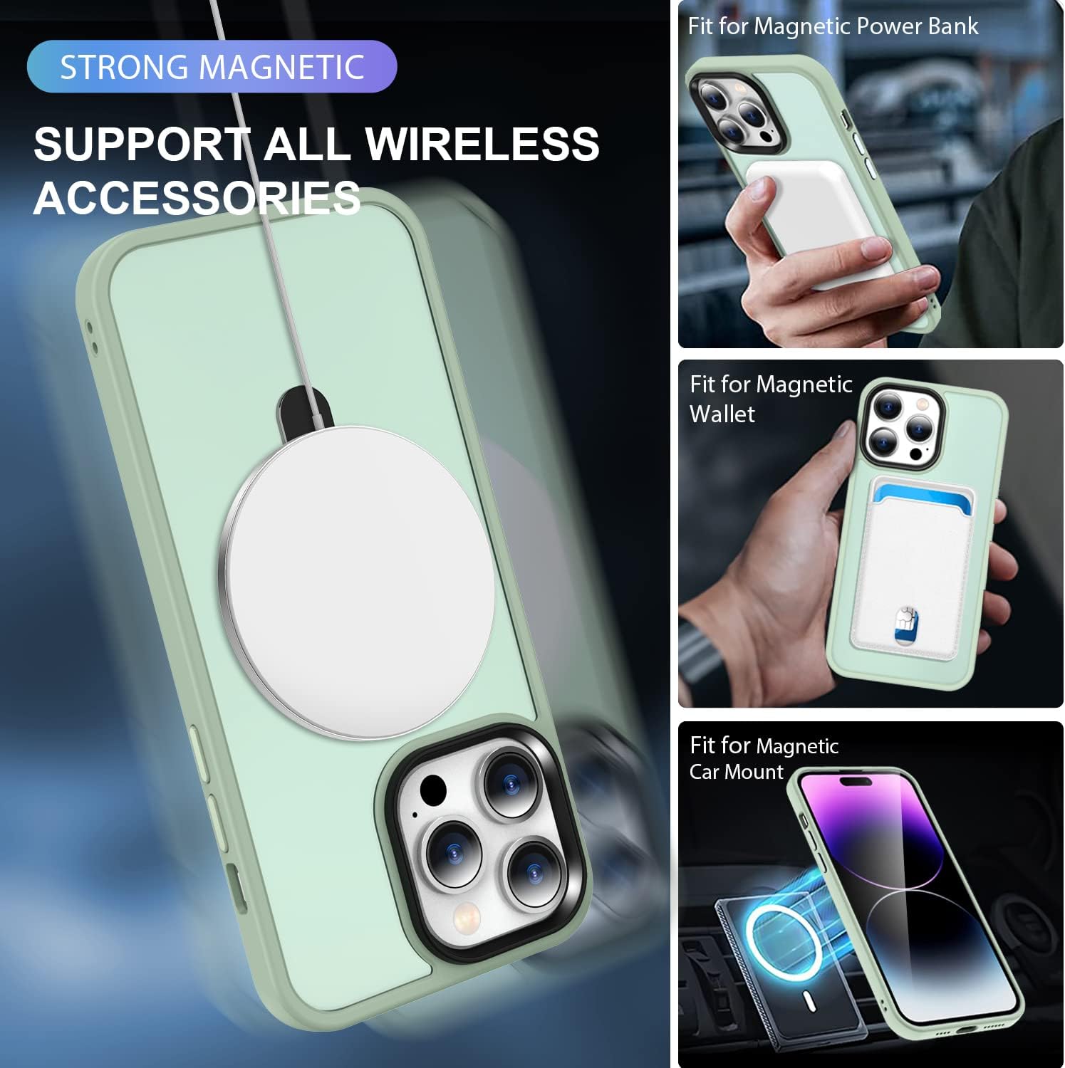 Funda con anillo magnético oficial original para iPhone 15 Pro Max protección militar contra caídas compatible con MagSafe Funda delgada mate