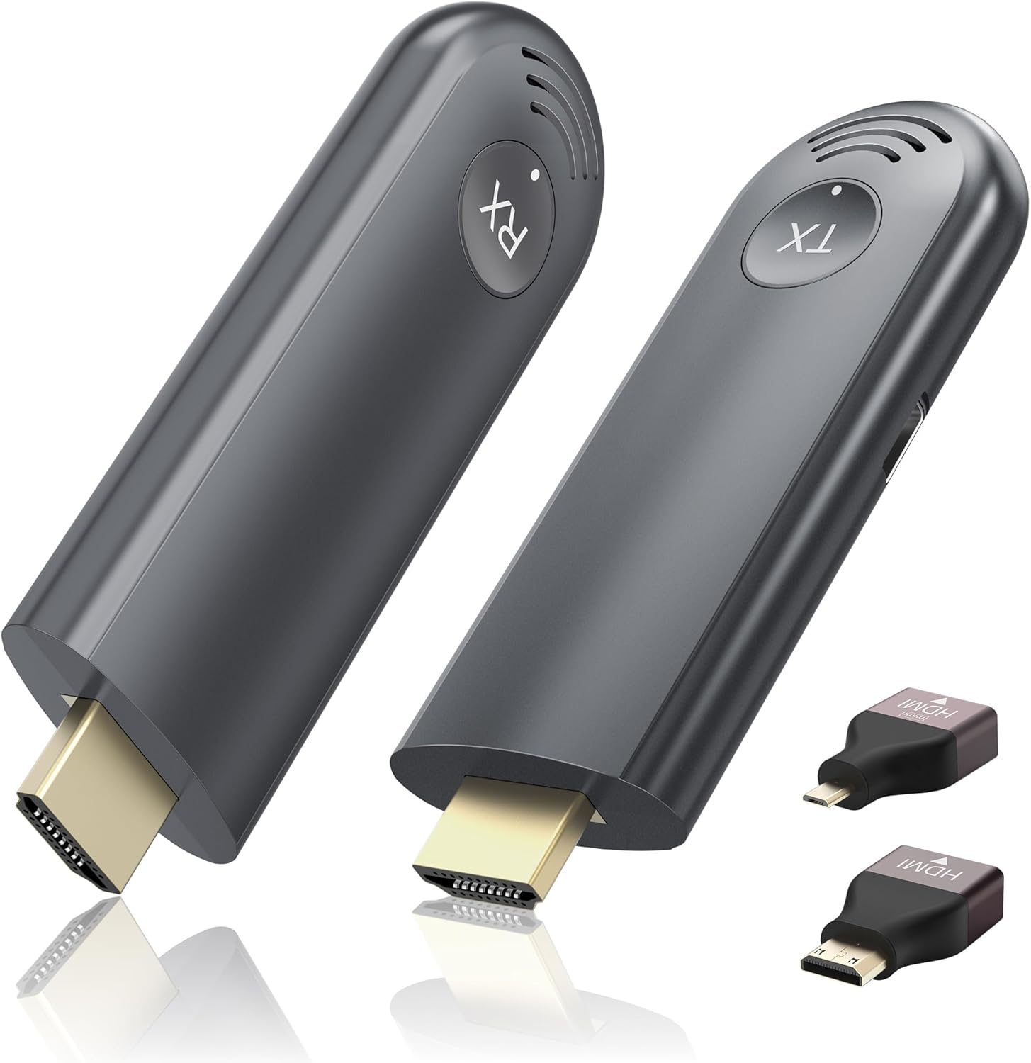 Transmisor y receptor HDMI inalámbrico, Plug & Play, kit extensor HDMI inalámbrico portátil 2.4G5G para transmitir video y audio a monitor desde