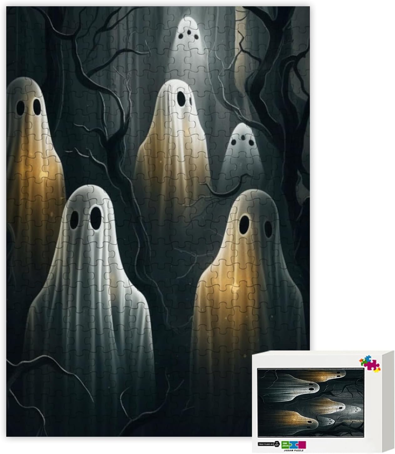 Scary Ghost – Rompecabezas de 1000 piezas para adultos, rompecabezas educativo intelectual, juego divertido para hombres, mujeres y niños, 20 x 28.8