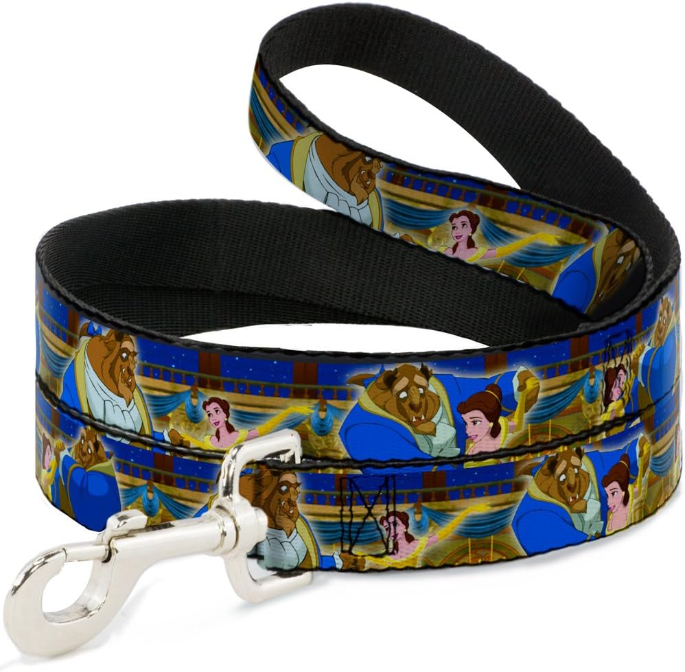 Correa para perro Beast Belle Ball Scene Poses 6 pies de largo 1.0 pulgadas de ancho