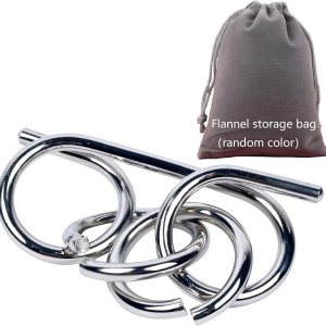 SHUYUE Rompecabezas de metal de alambre grande, prueba de coeficiente intelectual, juego mental, rompecabezas de alambre de metal, rompecabezas de SHUYUE Rompecabezas de metal de alambre grande, prueba de coeficiente intelectual, juego mental, rompecabezas de alambre de metal, rompecabezas de