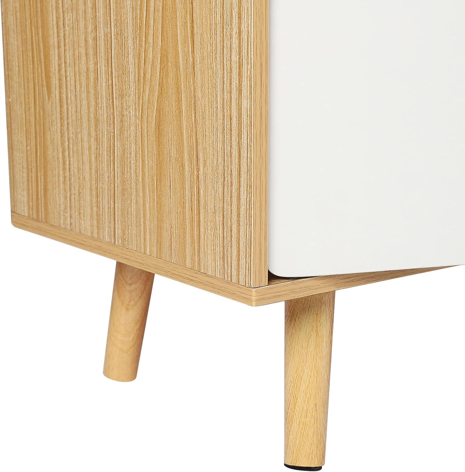 Gdrasuya10 Soporte de TV de 47.2 pulgadas, moderno mueble de TV de estilo rural, consola de TV de perfil bajo, estante ajustable de mediados de