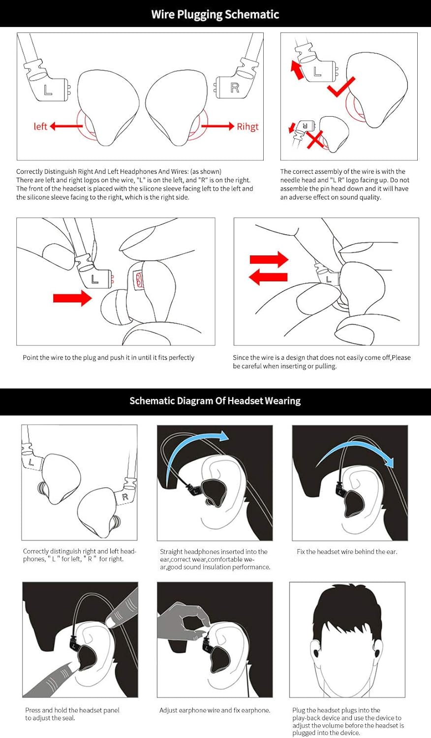 KZ ZSN PRO X Auriculares de doble conductor, auriculares de sonido estéreo de alta fidelidad con armadura equilibrada y controlador dinámico