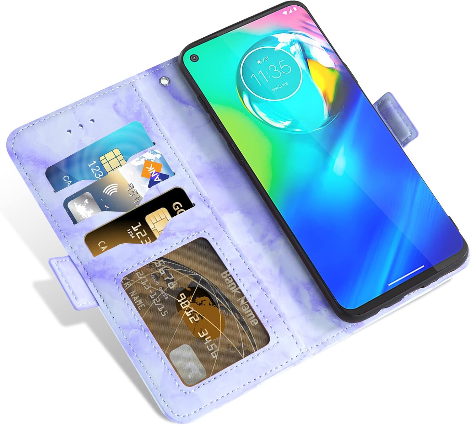 Asuwish Funda compatible con Moto G Power 2020 y protector de pantalla de vidrio templado, accesorio para celda, ranura para tarjetero, función