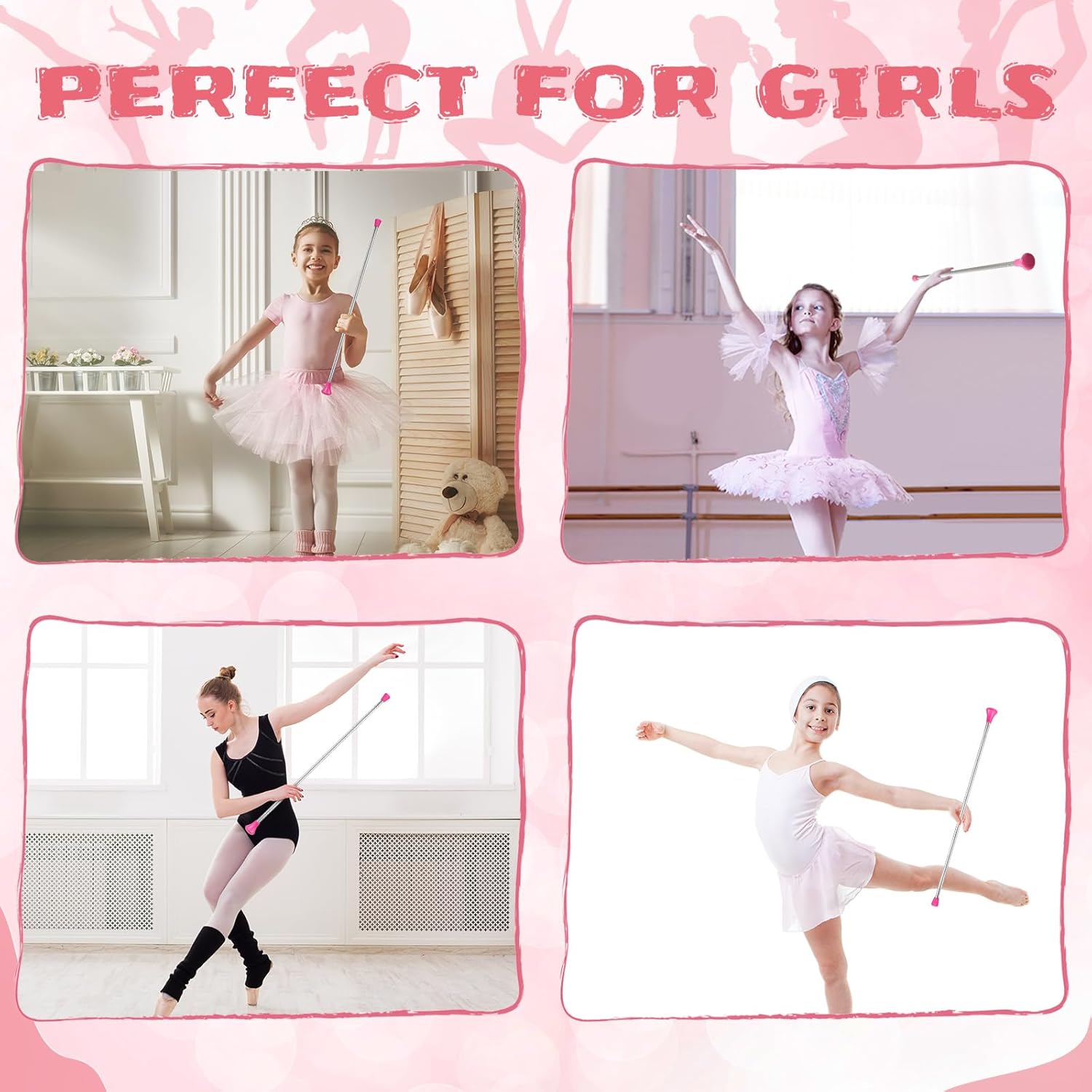 Twirling Baton Baton – Bastón de gimnasia unisex para niños, banda de marcha de bastón de metal para espectáculos de talentos, baile artístico, giro