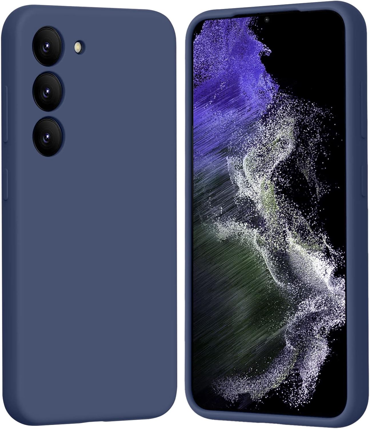 TISOOG Funda compatible con Samsung Galaxy S23 de 6.1 pulgadas, silicona cubierta completa, a prueba de golpes, con forro de microfibra suave,