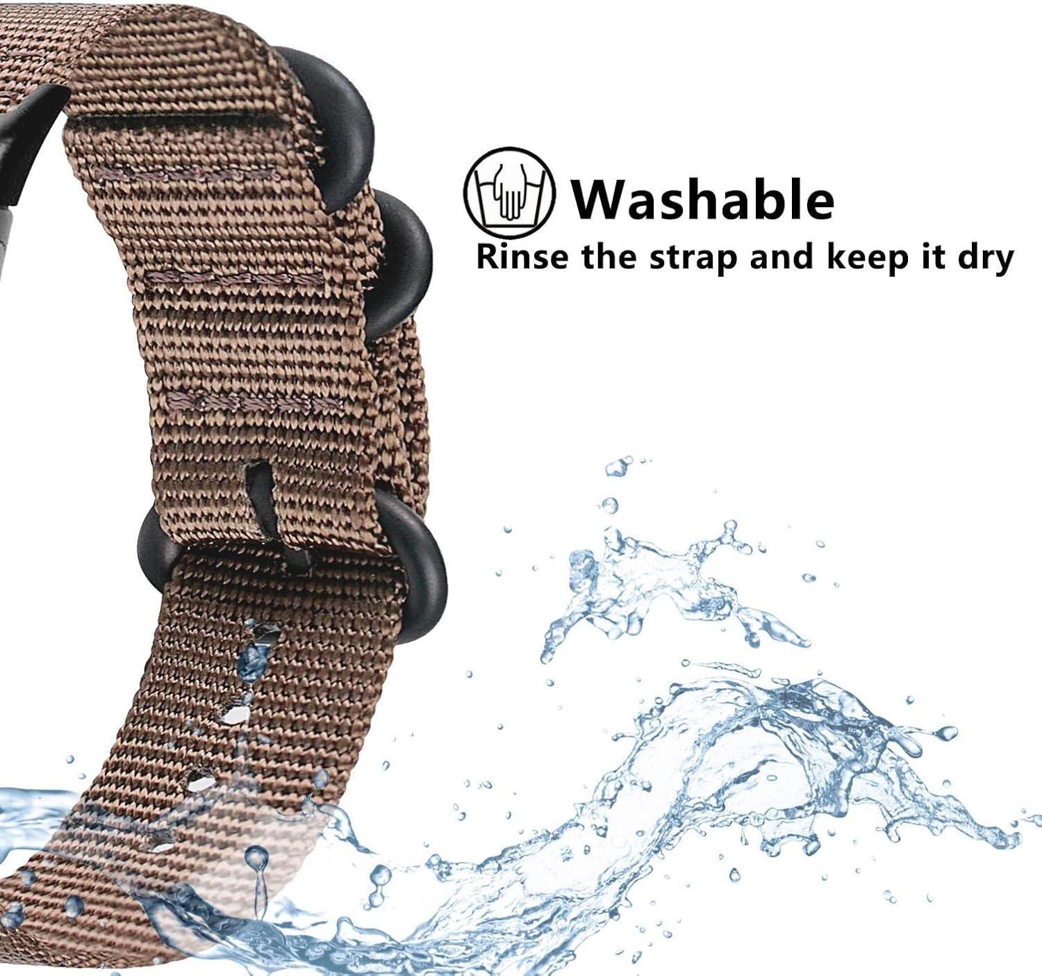 Abanen Bandas de nailon para Fitbit Charge 6  Charge 5, correa de nailon tejido de secado rápido con cierre de anillo de acero inoxidable ajustable