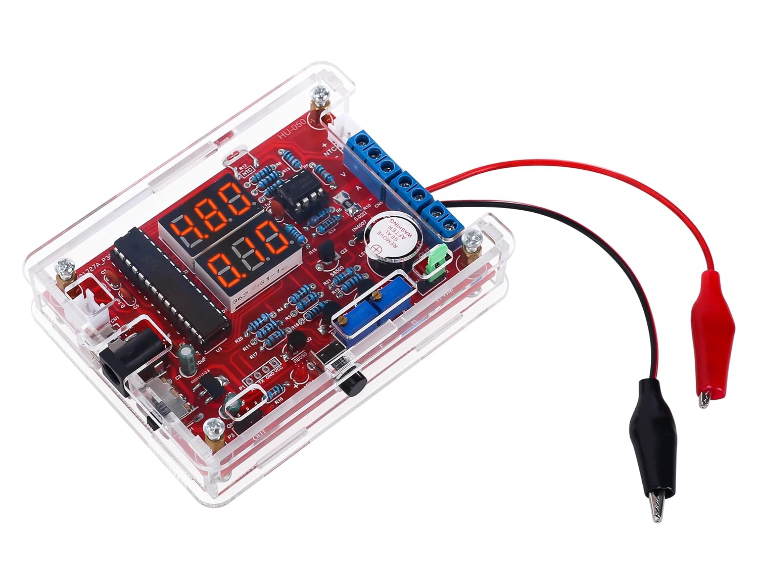 MiOYOOW Kit de práctica de soldadura, generador de señal ajustable PWM, probador de corriente de voltaje, kit de proyecto electrónico, pantalla LED,