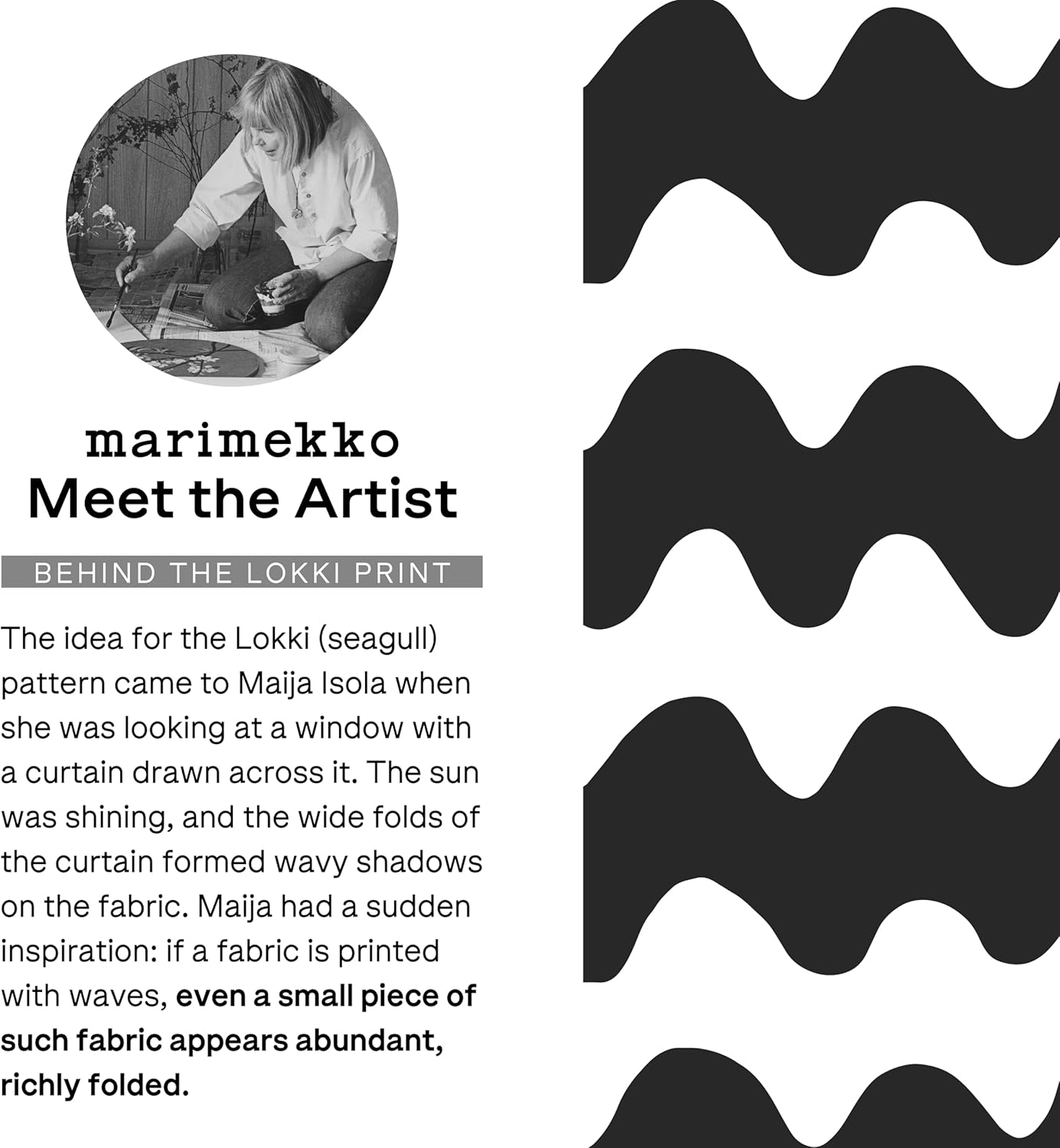 MARIMEKKO – Toalla de baño de algodón Lokki (amarillo)