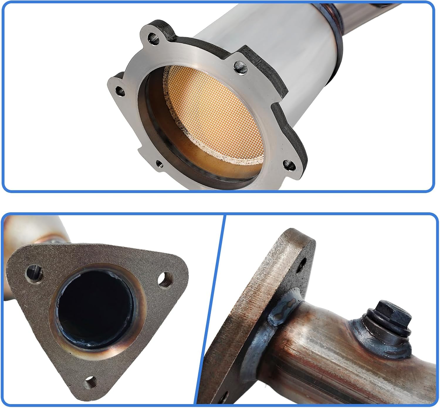 PULCHERFLOW Convertidor catalítico delantero izquierdo compatible con Nissan Murano 3.5L de alto rendimiento (compatible con 2003 2004 2005 2006