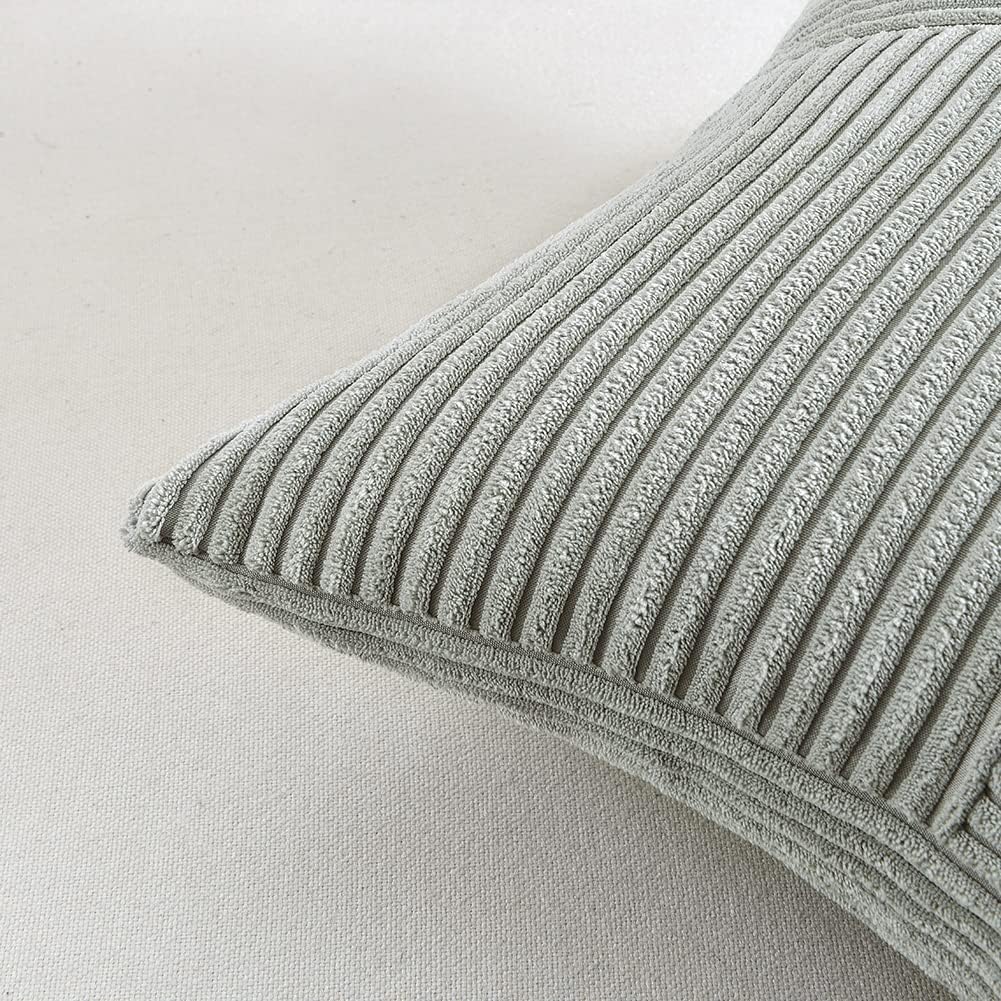 Fancy Homi Paquete de 2 fundas de almohada decorativas grises de 16 x 16 pulgadas para sala de estar, sofá, cama, sillón, rústico, bohemio,