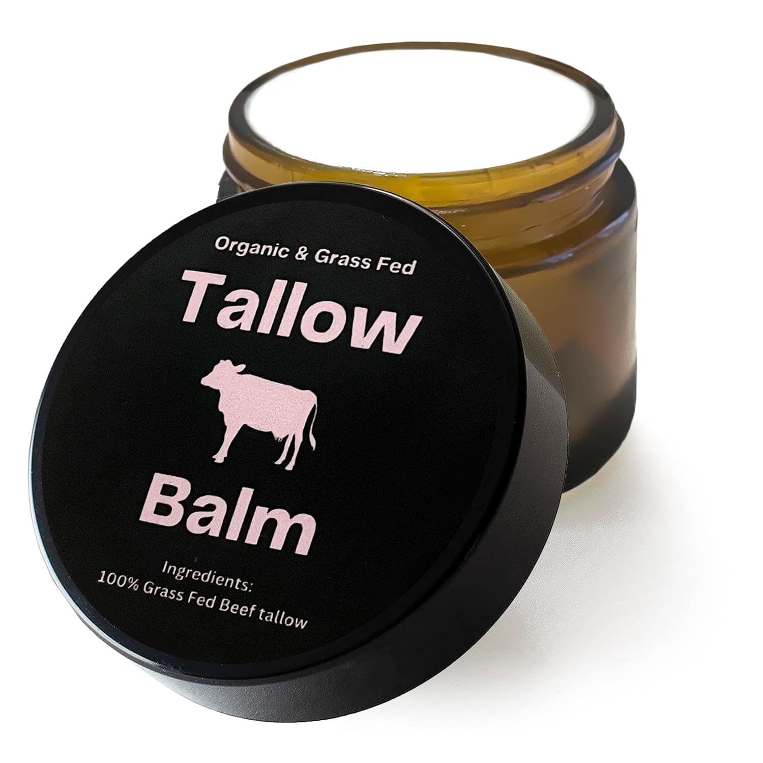 Tallow Balm orgánico alimentado con pasto (2 onzas)  Hidratante de cuerpo completo, cuidado natural de la piel, nutritivo, todo propósito, sin