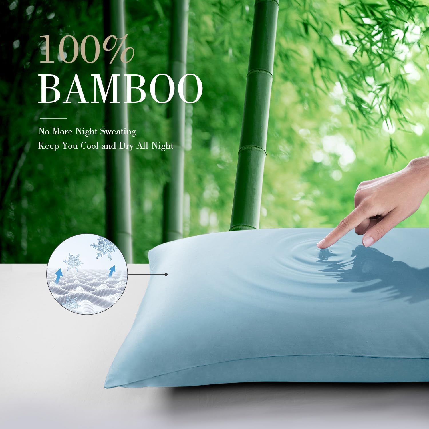 Fundas de almohada corporal azul claro 20×54