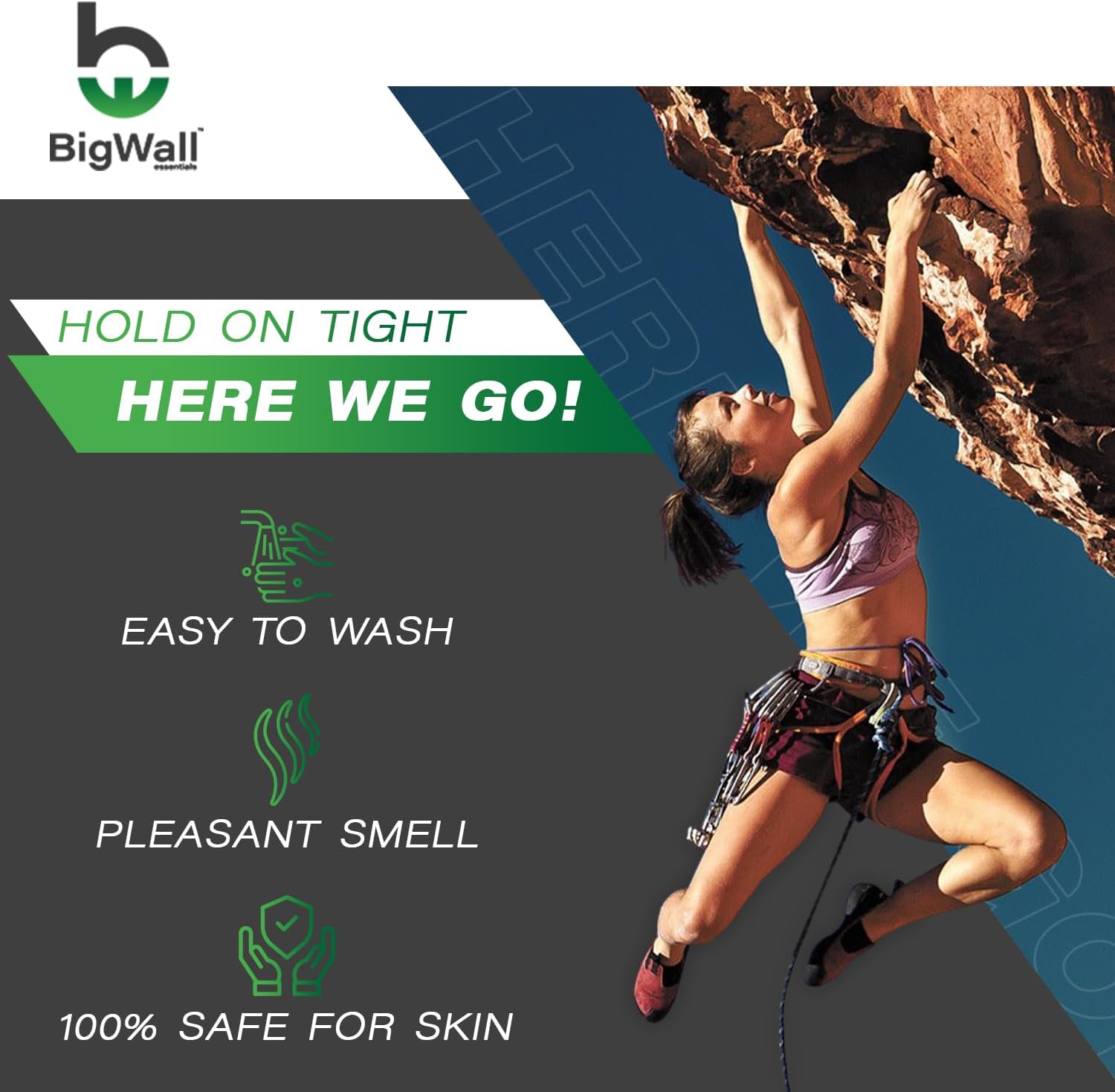 BigWall True Competition – Polvo de tiza de 10.6 onzas, grado prémium para un mejor agarre y rendimiento, carbonato de magnesio 100% puro, perfecto