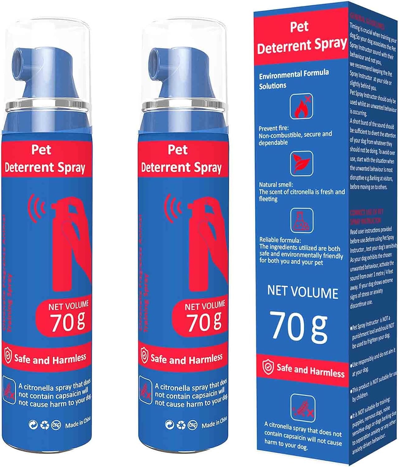 Pet Instructor Spray para perro, entrenador en aerosol disuasorio de mascotas de 2.4 fl oz, seguro, humano y eficaz para dejar de ladrar, saltar,