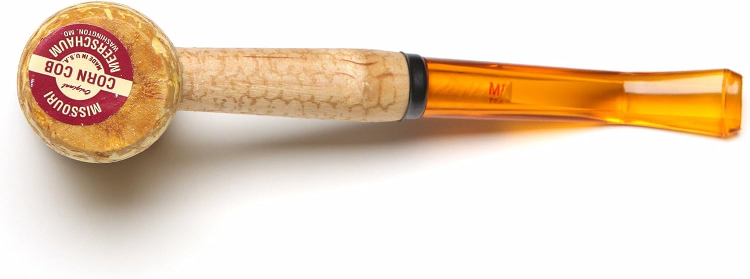 Missouri Meerschaum – Pipa de tabaco de mazorca de maíz Legend – 5th Avenue, Bent Bit